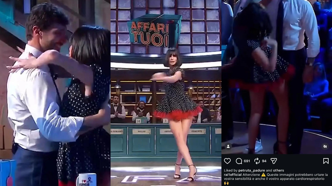 
	Gli screenshot del reel della Rai pubblicati da Domani

