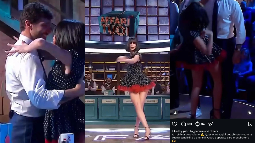 Gli screenshot del reel della Rai pubblicati da Domani