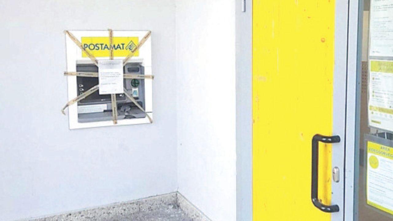 Tentano di far saltare lo sportello Atm all’ufficio postale
