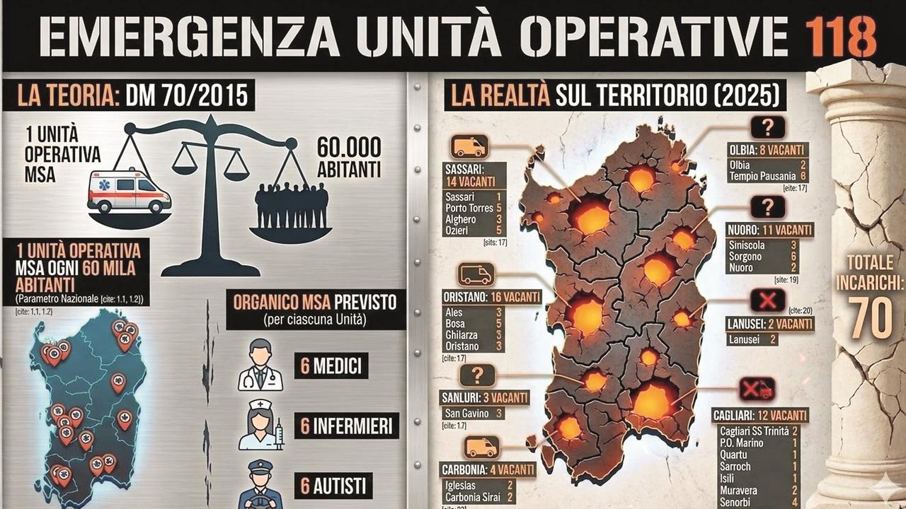 Emergenza 118, in Sardegna le ambulanze sono senza medici: su 140 specialisti ne mancano 70 – Tutti i numeri