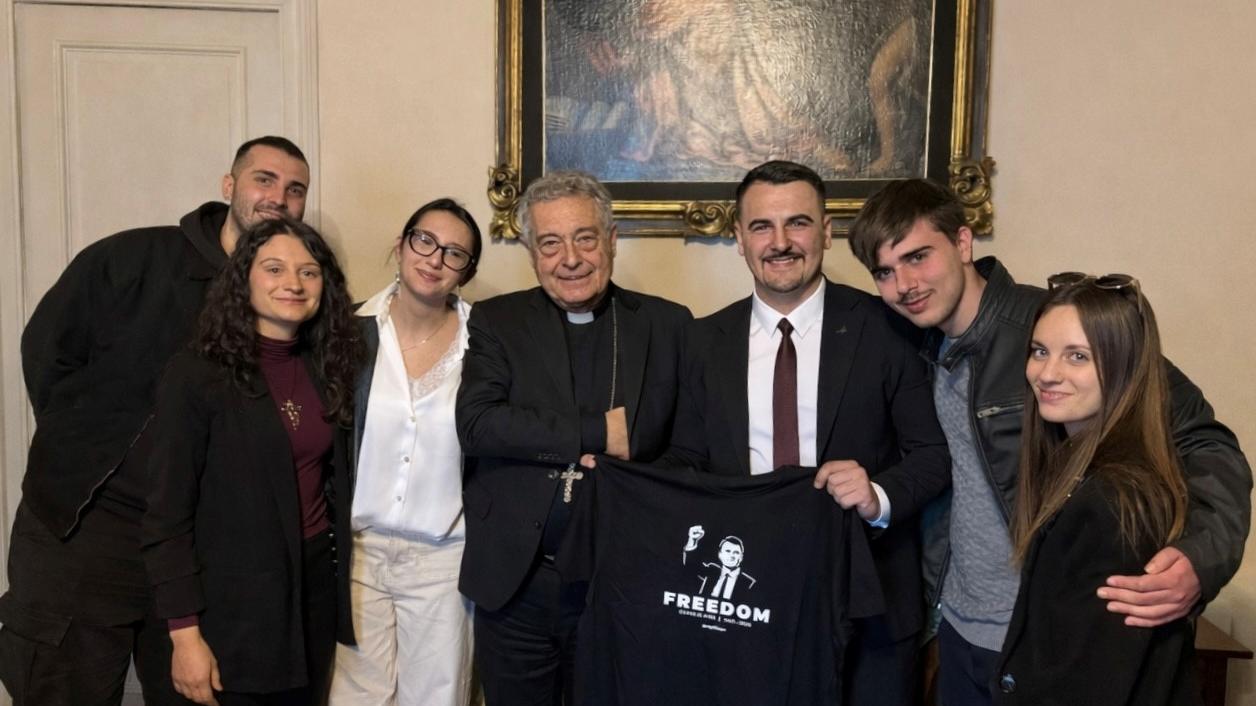 L'incontro tra la delegazione della Lega e il vescovo Nerbini