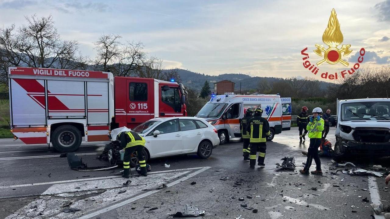 I mezzi coinvolti nell'incidente