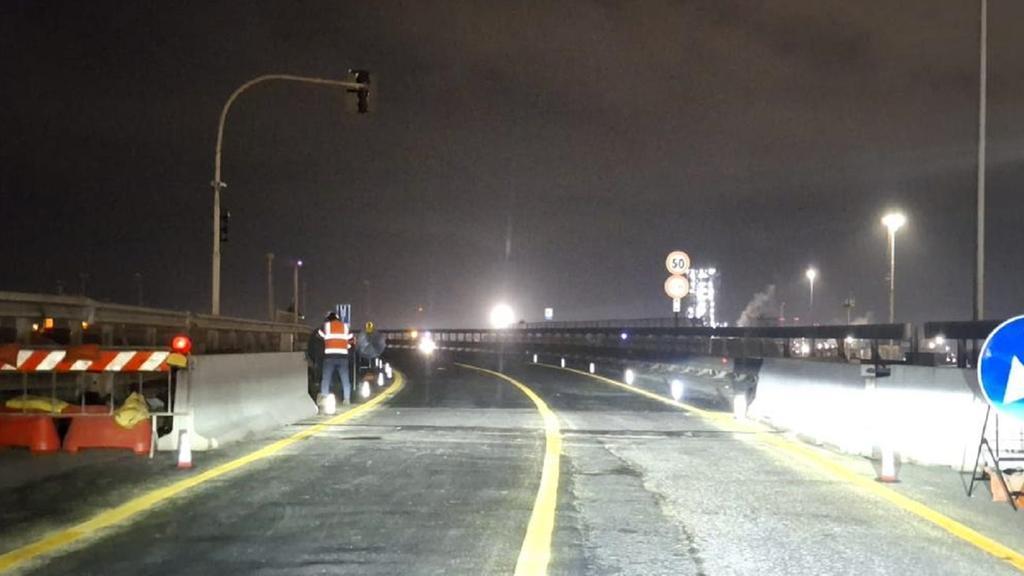 Il ponte riaperto al traffico