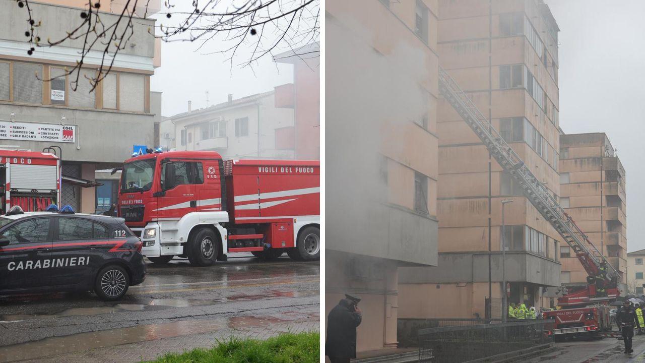 L'incendio (foto Stick)