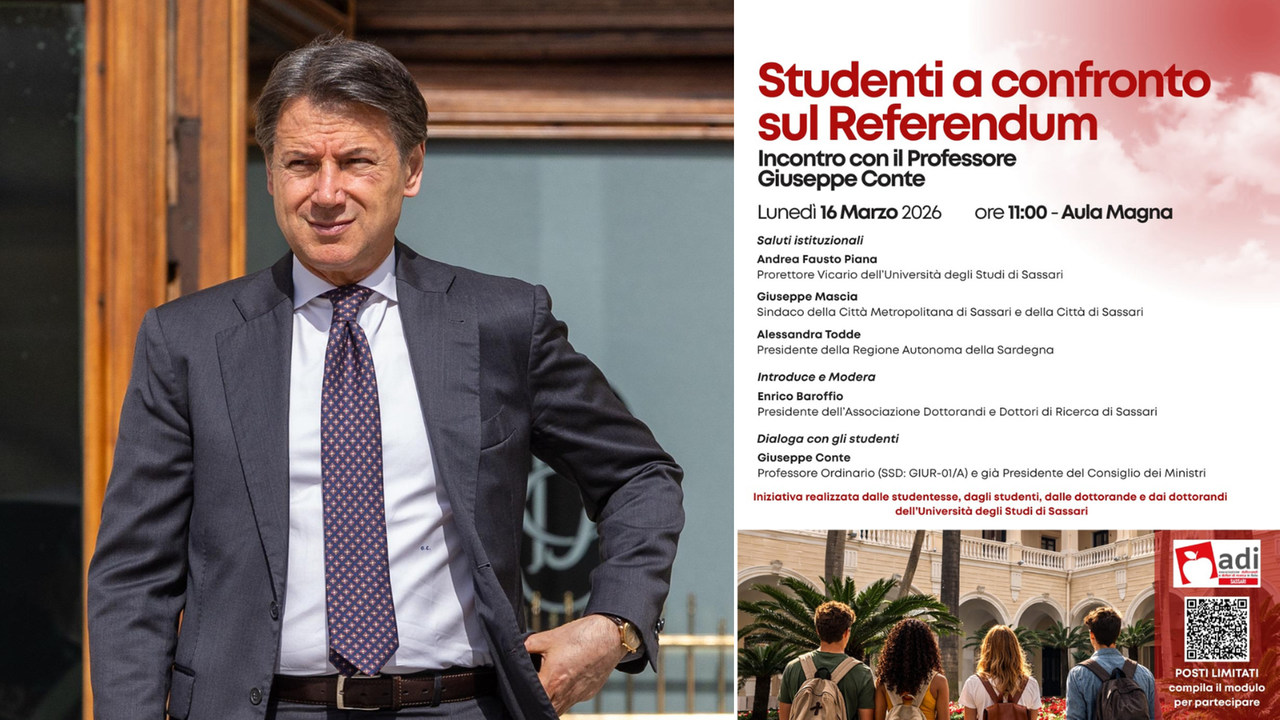 Giuseppe Conte arriva a Sassari per un incontro sul Referendum: come partecipare – Tutti i dettagli