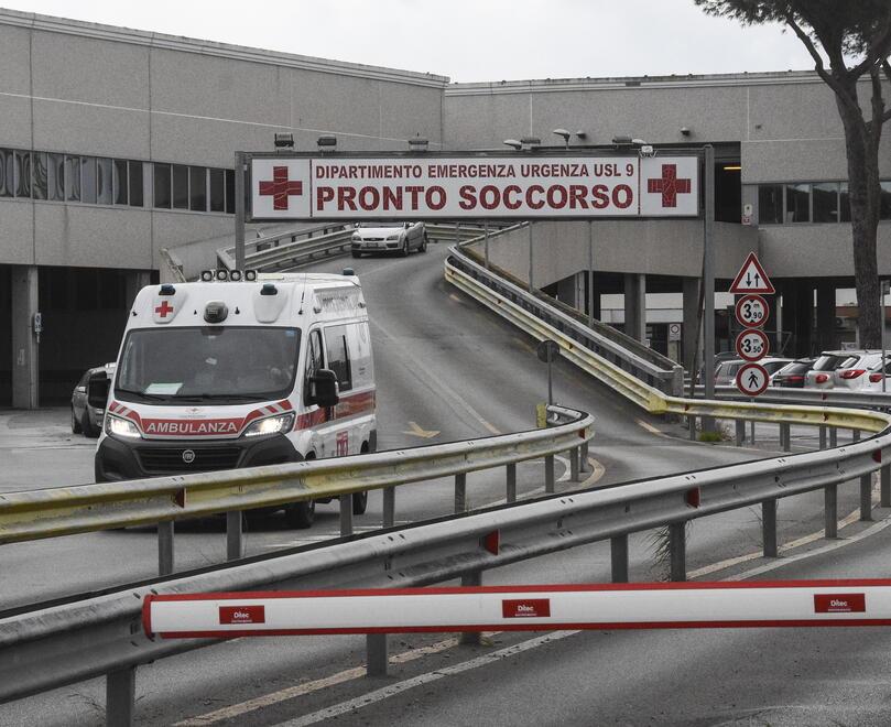 
	L'ingresso del pronto soccorso dell'ospedale di Grosseto

