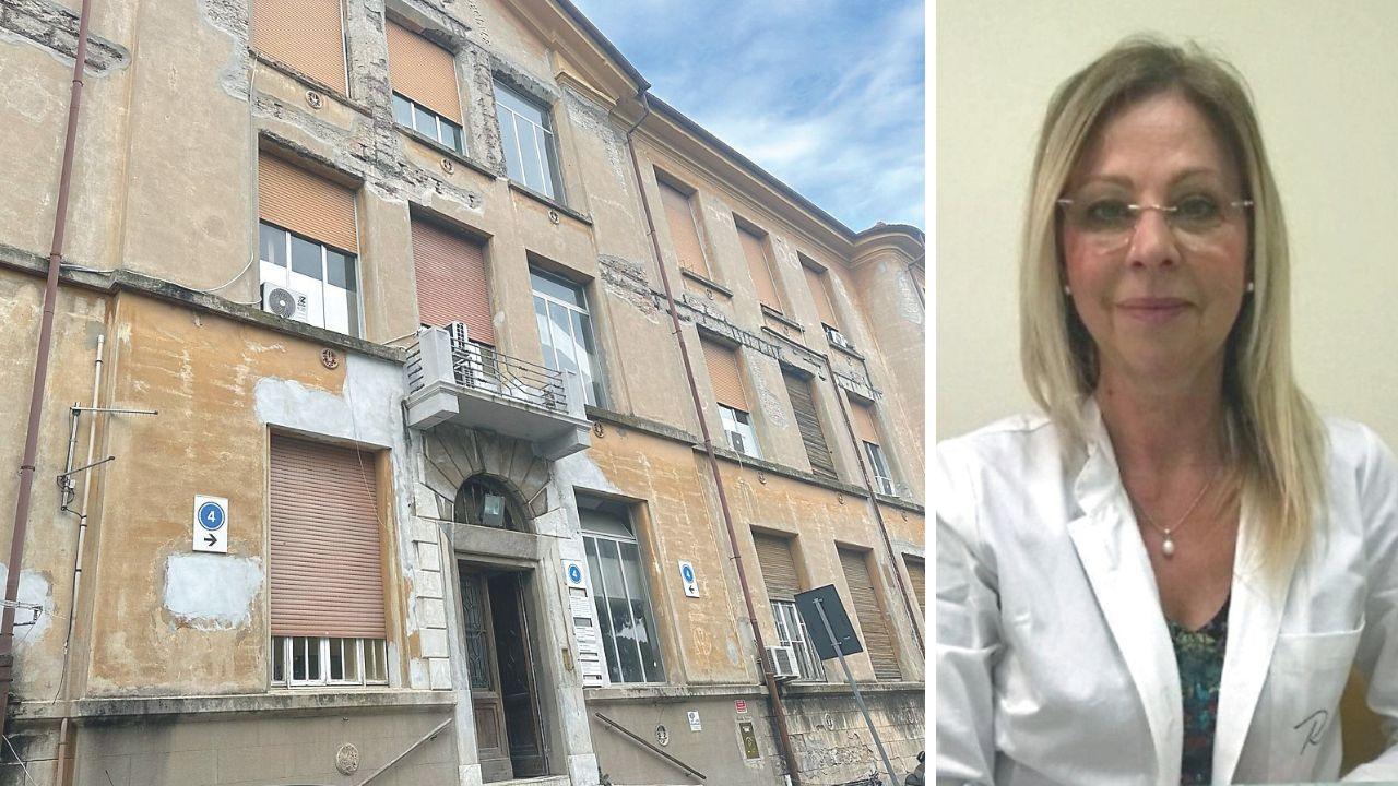 
	L'ingresso della Dermatologia dell&rsquo;ospedale di Livorno e&nbsp;la dottoressa Silvia Pecenco

