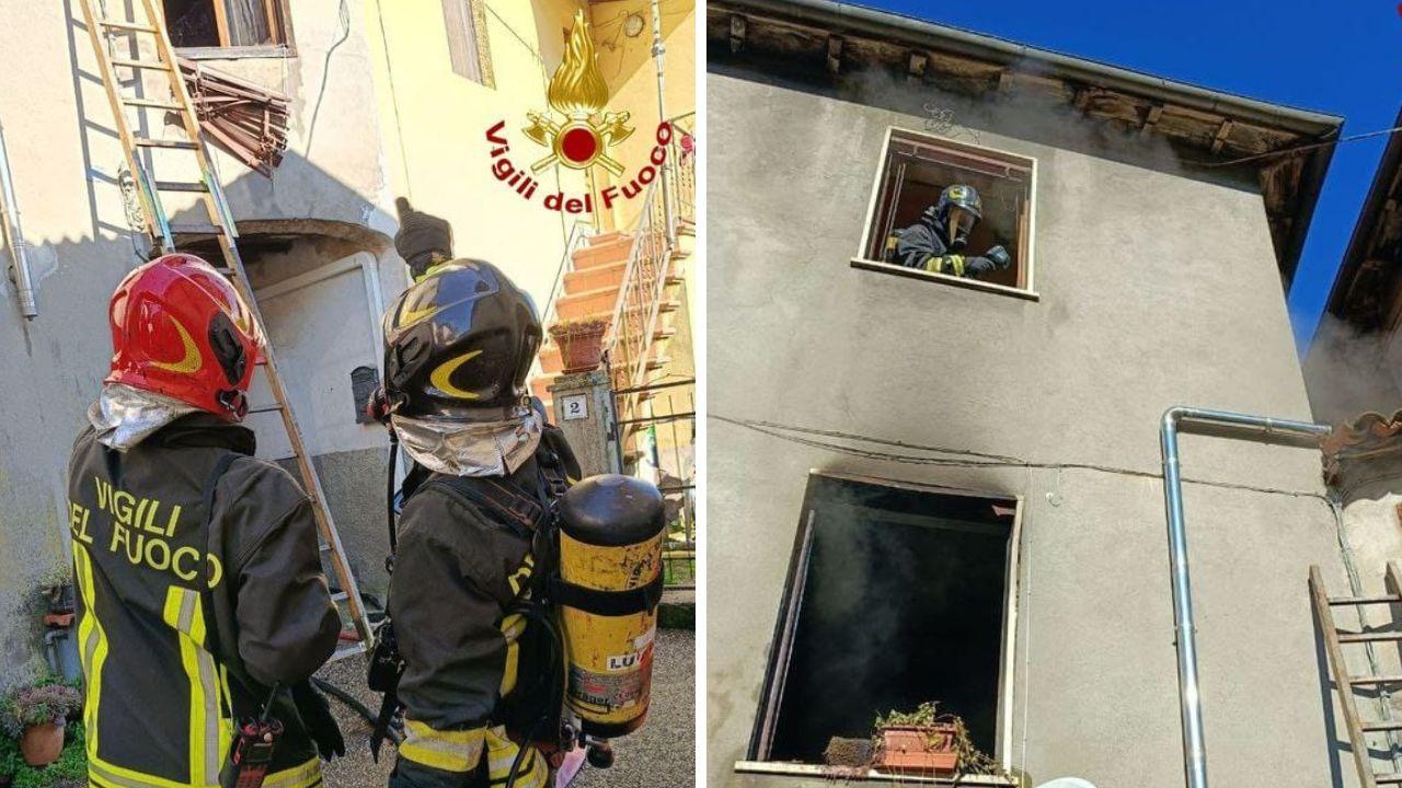 
	L'intervento dei vigili del fuoco

