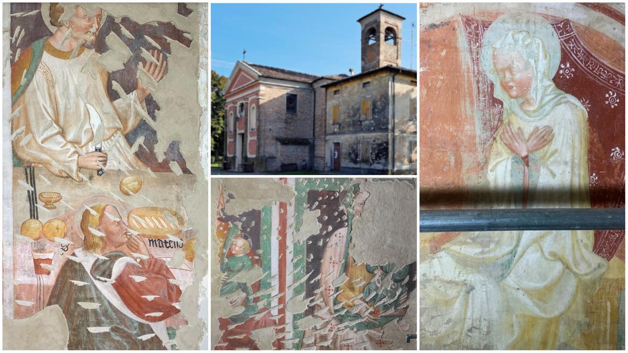 Gli affreschi ritrovati nella chiesetta di San Michele