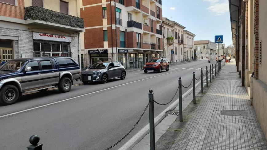 Uno scorcio di via Battisti