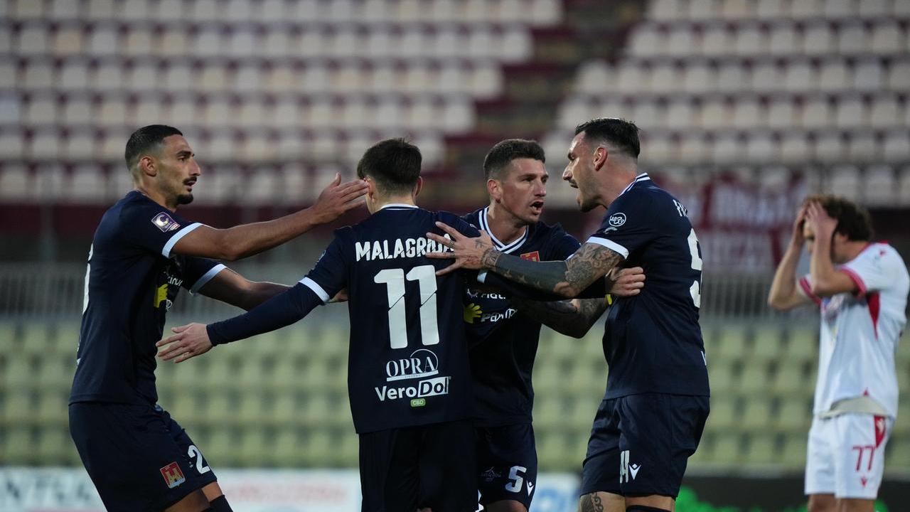 L'esultanza di Malagrida (foto Stick)