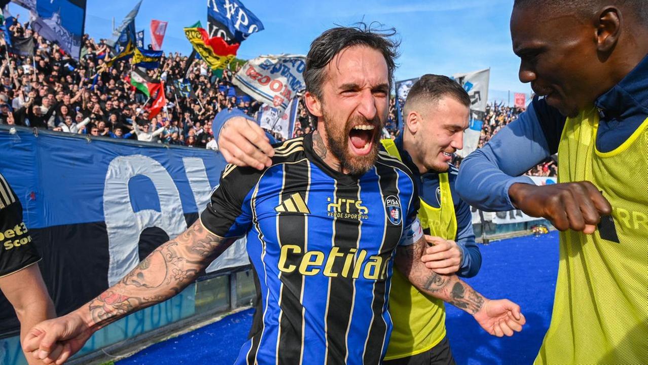 L'esultanza di Caracciolo (foto Stick)