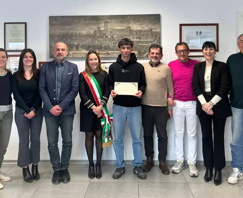 Filippo Annovi, artigiano di Formigine a 18 anni. Un encomio dall’amministrazione