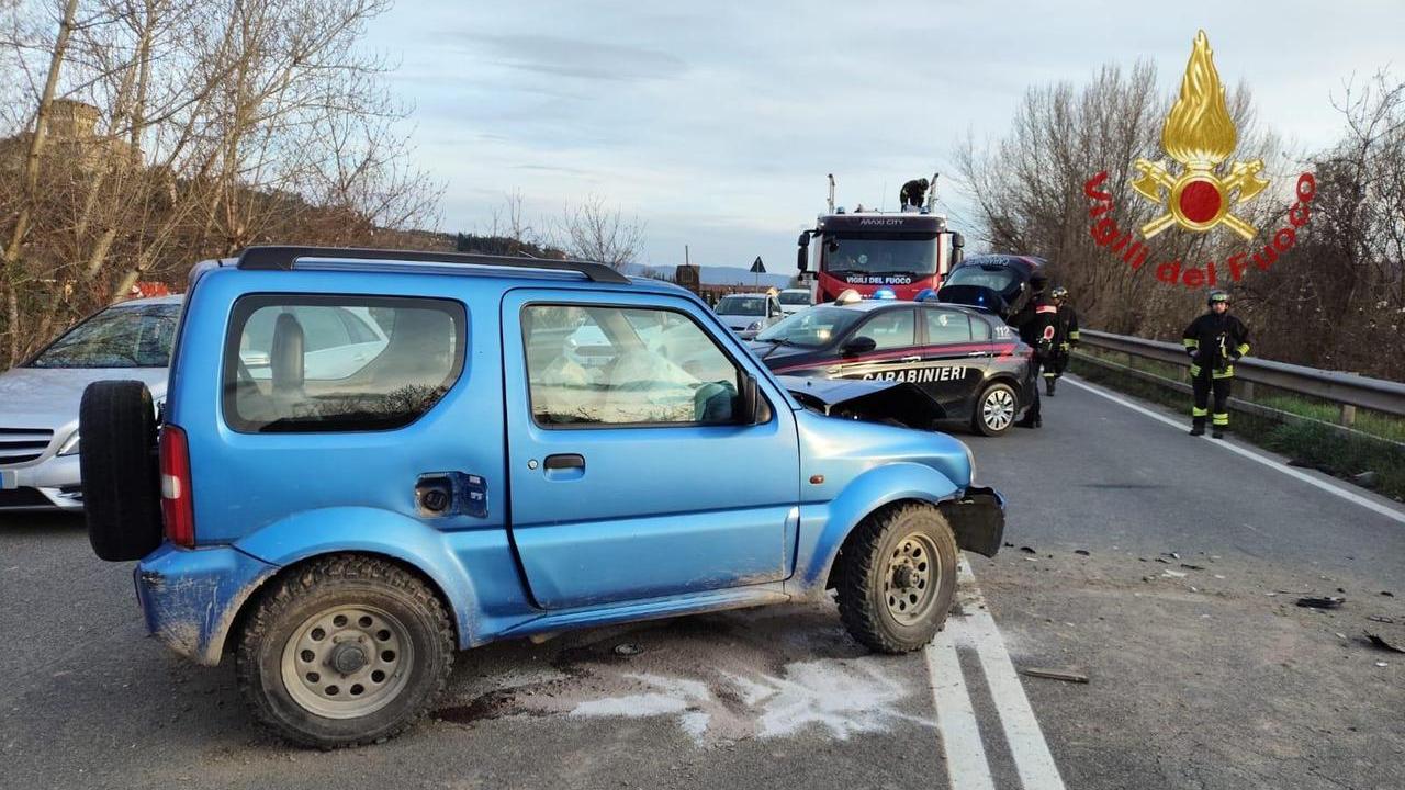 I mezzi coinvolti nell'incidente