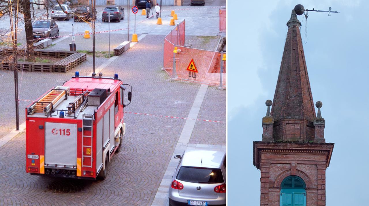 
	La croce pericolante sul campanile

