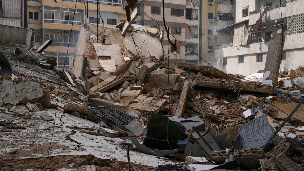 Edifici danneggiati a Dahiyeh