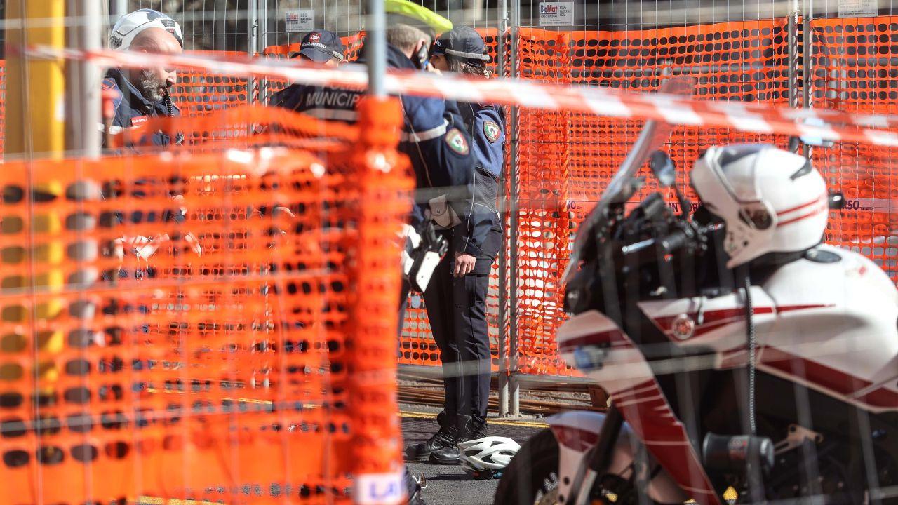 Sul posto gli agenti della municipale