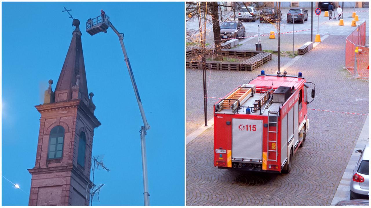 L'intervento dei vigili del fuoco