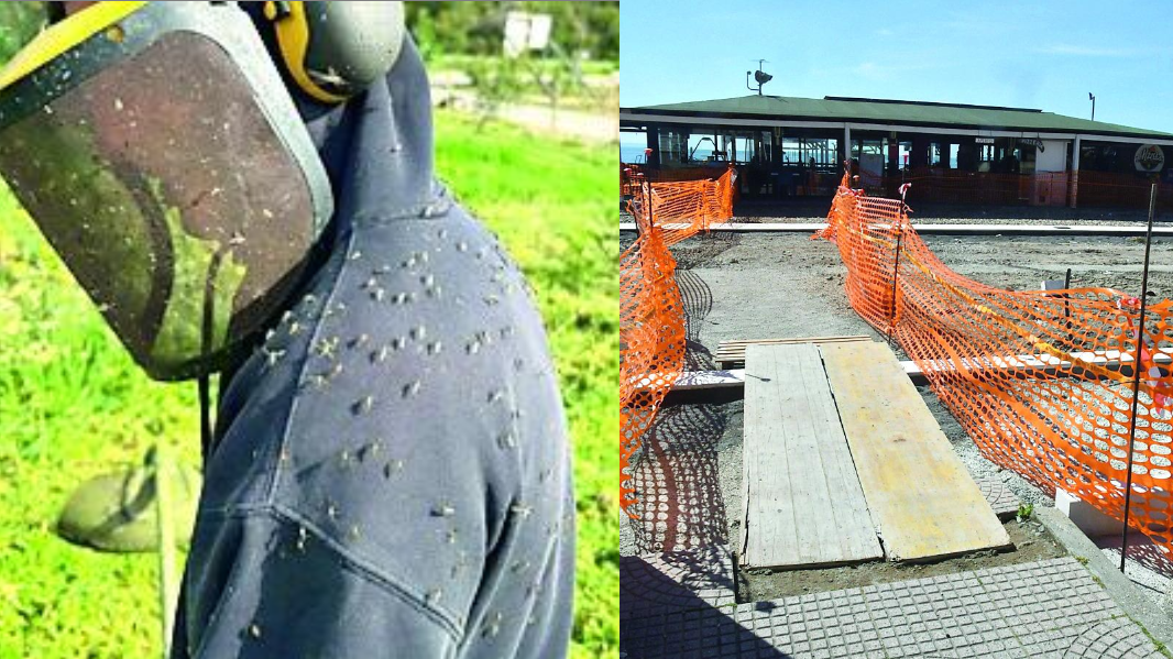 Matteo Spanu assalito dalle zanzare e i cantieri a Torregrande