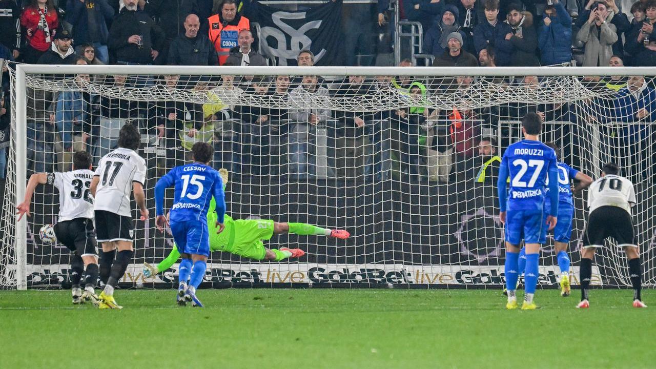 Il rigore trasformato da Edoardo Saporiti al 95'