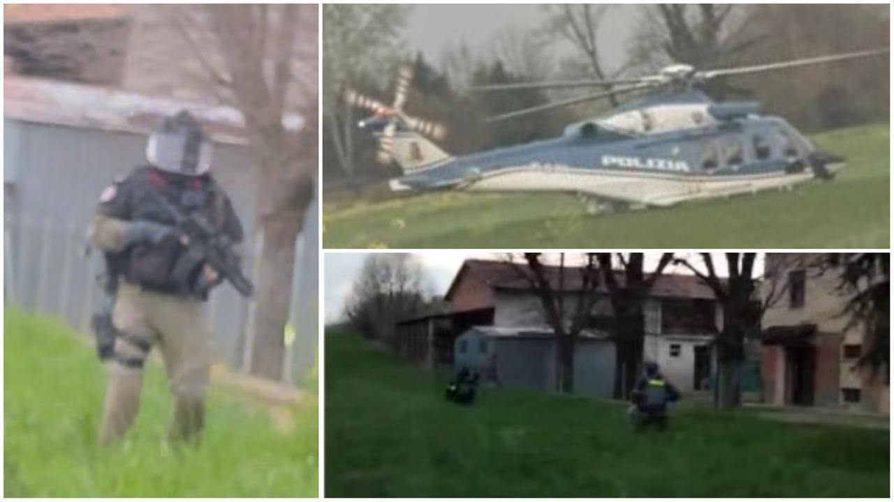 Maxi operazione della polizia in corso a Vignola, elicottero e agenti nella zona artigianale