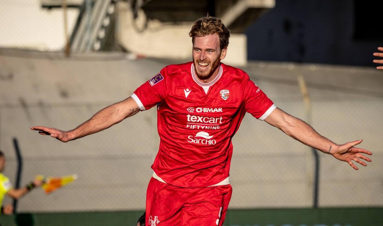 
	L'attaccante biancorosso Erik Gerbi (Foto Lugli)

