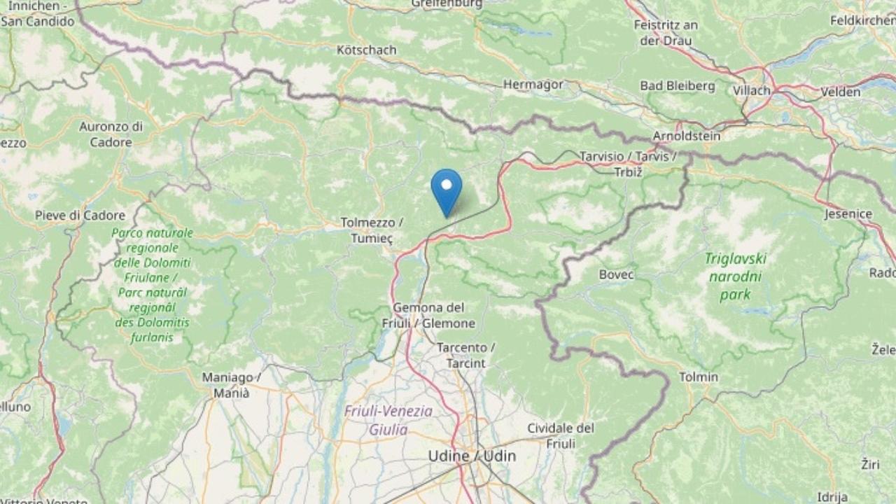 L'epicentro della scossa