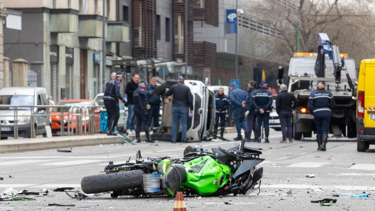 I mezzi coinvolti nell'incidente