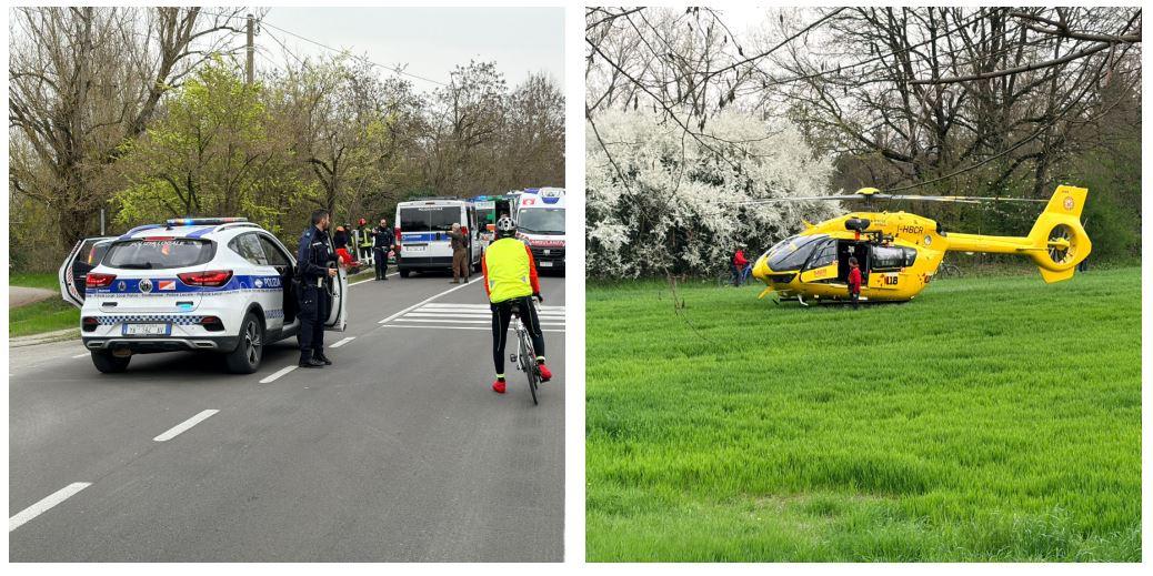 Grave incidente a Rivalta: ciclista travolto da un’auto
