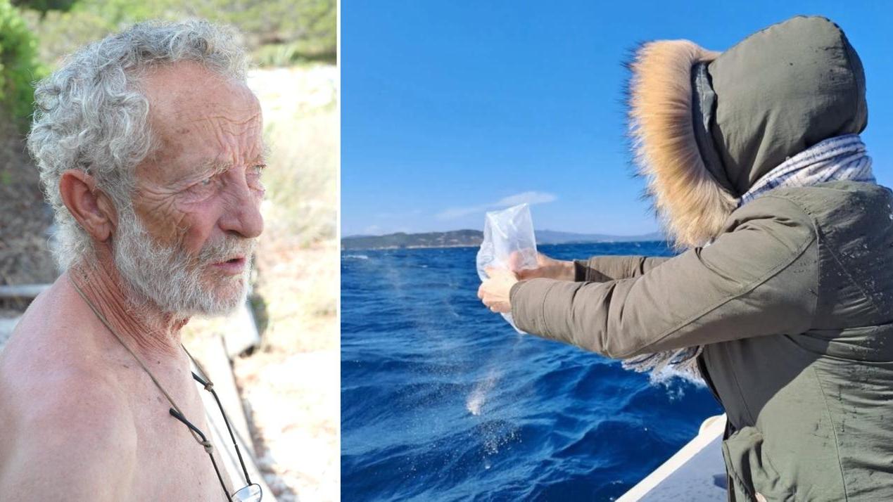 Le ceneri di Mauro Morandi sparse a Budelli