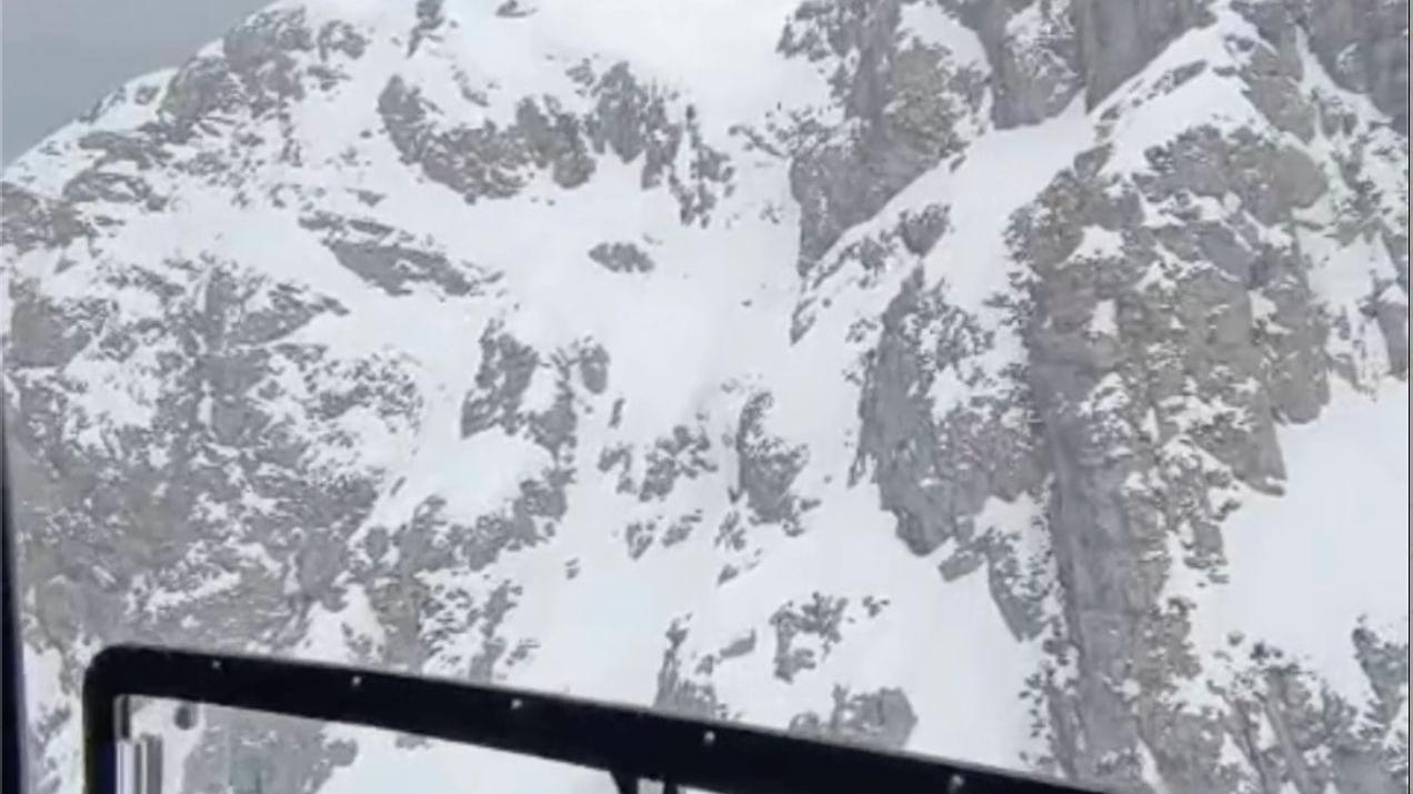 La parete dove sono stati soccorsi i tre escursionisti (foto Sast)