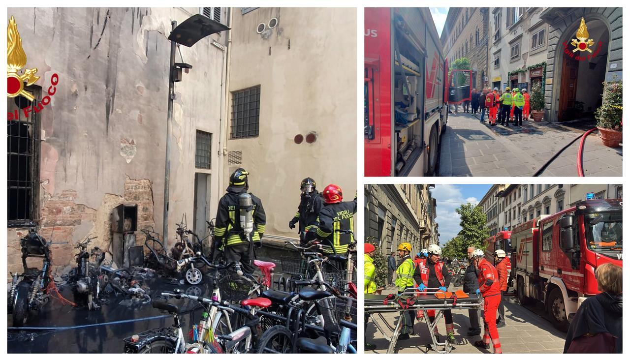 Firenze, evacuati Palazzo Medici Riccardi e un asilo: paura per un incendio partito da uno scooter elettrico