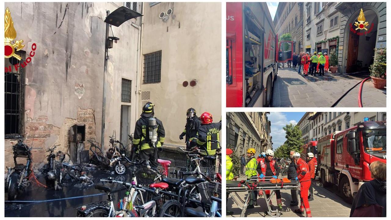 Firenze, evacuati Palazzo Medici Riccardi e un asilo: paura per un incendio partito da uno scooter elettrico