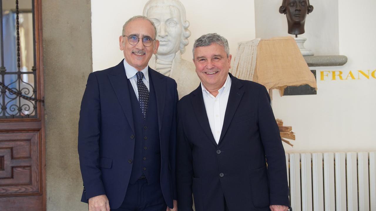 A sinistra Antonio Tasca, presidente del conservatorio "Luigi Boccherini"