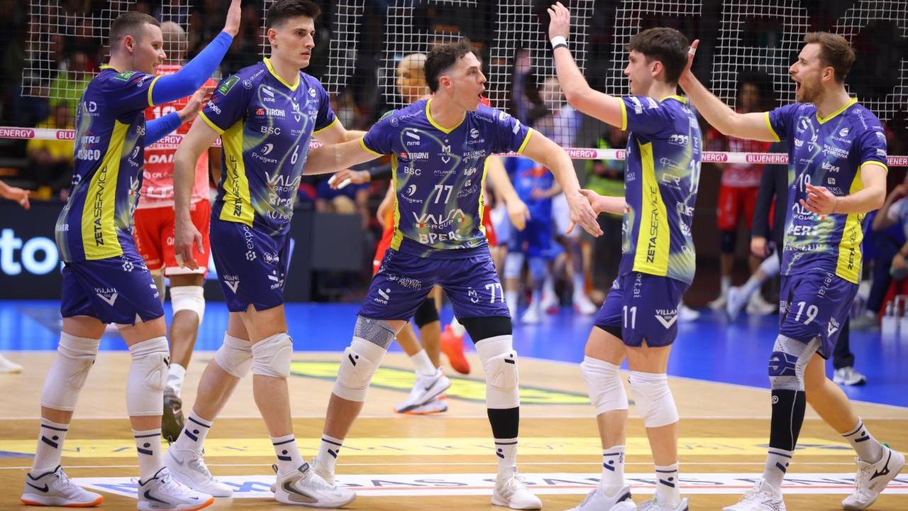 I gialloblù esultano a Piacenza (Foto: Modena Volley)