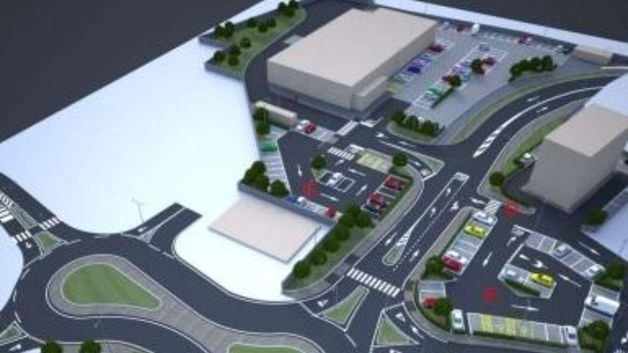 Il rendering dell'area dopo i lavori 