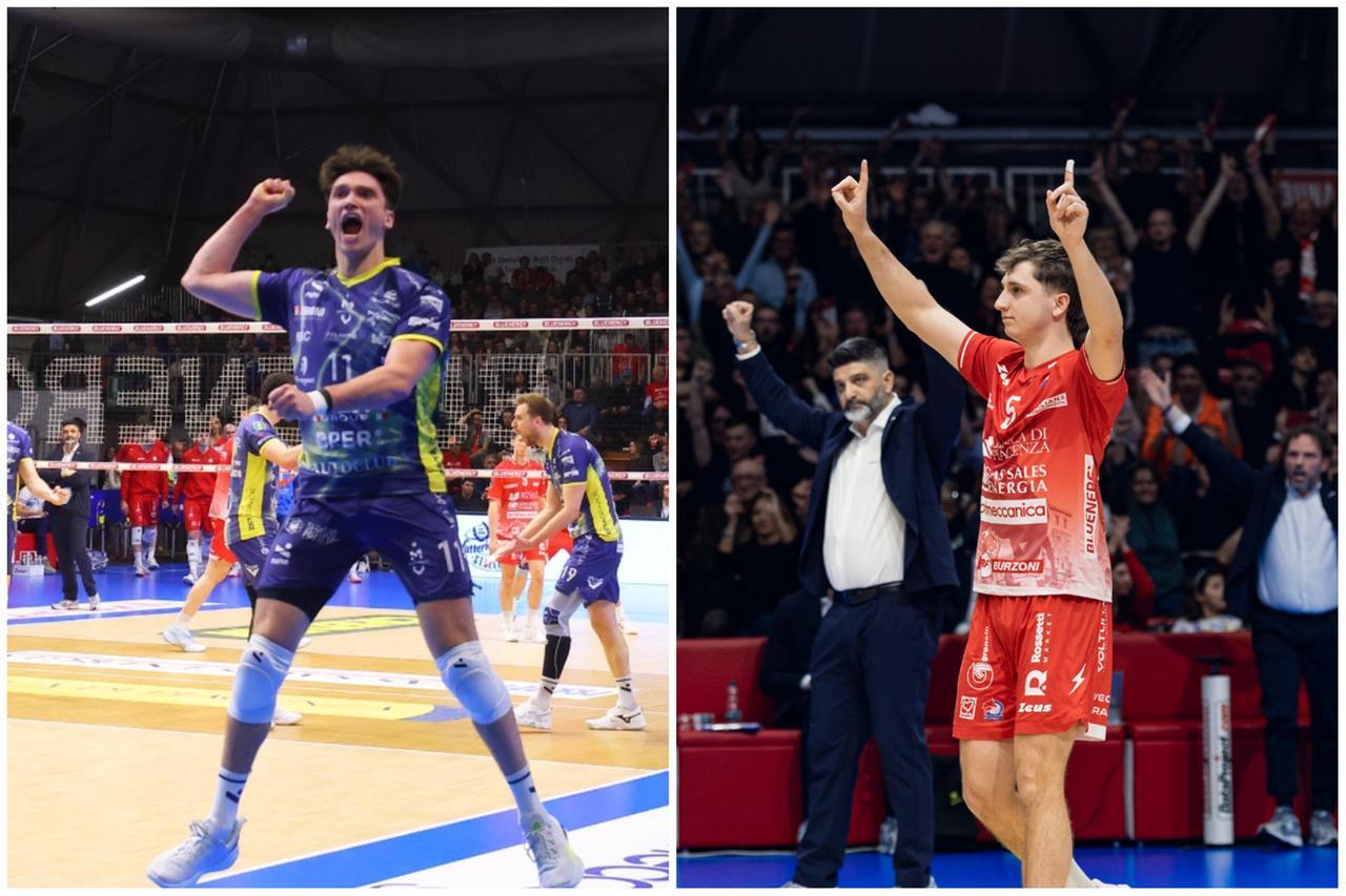 
	A sinistra Luca Porro (Modena Volley), a destra il fratello Paolo (Piacenza Volley)

