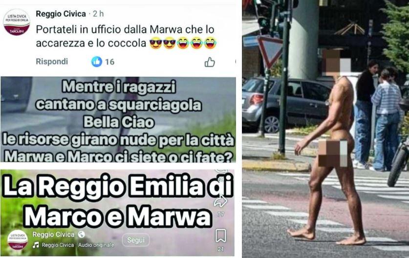 Giovane nudo in circonvallazione, scoppia il caso politico dopo i post di Reggio Civica contro l'assessora Mahmoud