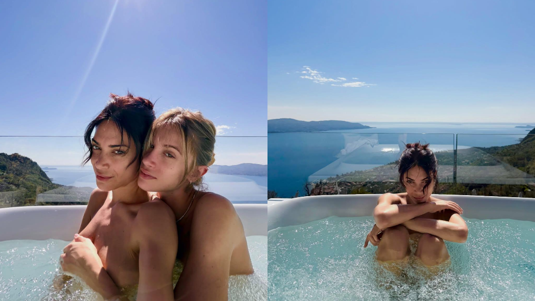 Elodie e la fuga in montagna con Franceska, tra cene di lusso e idromassaggio insieme