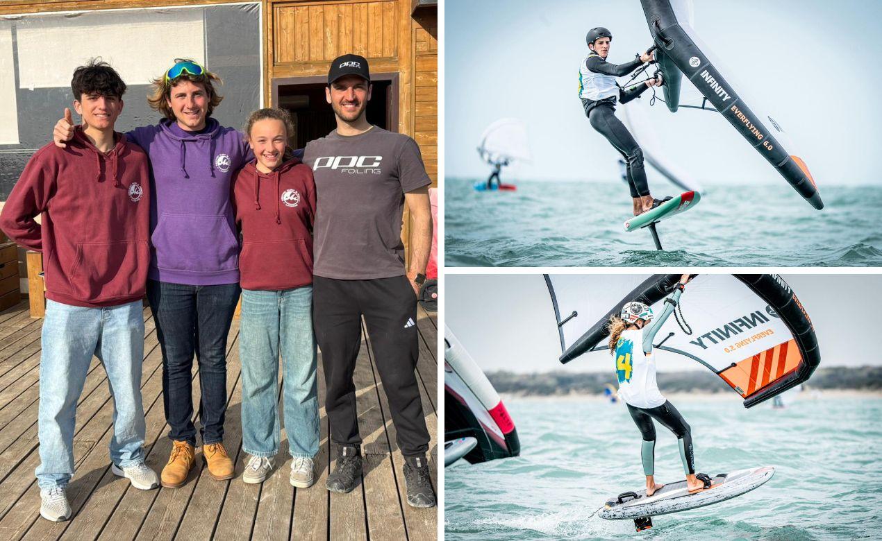 Livorno sul podio italiano di wingfoil con Alberto e Lucilla