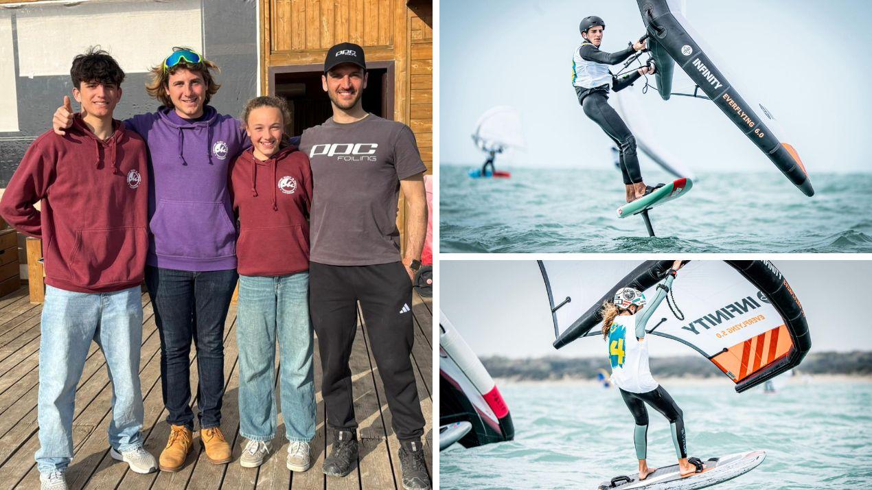 Livorno sul podio italiano di wingfoil con Alberto e Lucilla