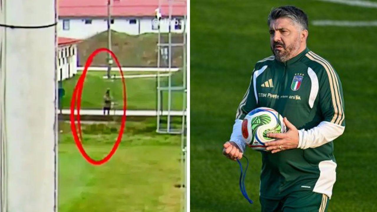 Las "spia" italiana all'allenamento della Bosnia e il ct Gattuso