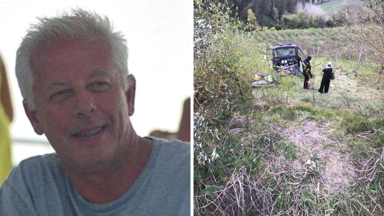 
	Giovanni Birindelli e i carabinieri sul luogo dell'incidente (foto Stick)

