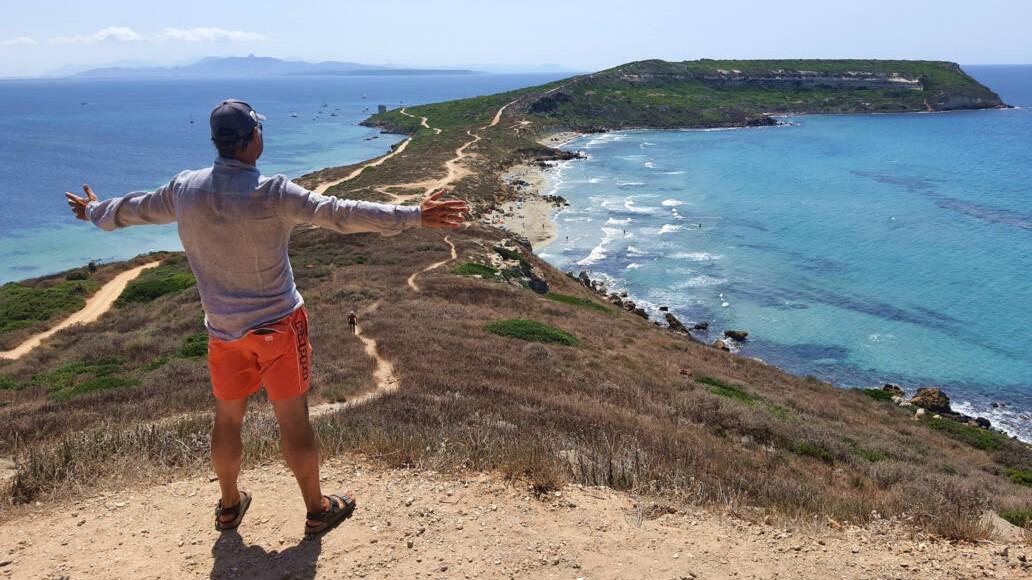 Andrea Negro nella penisola del Sinis (foto tratta dal sito www.andreanegro.it)
