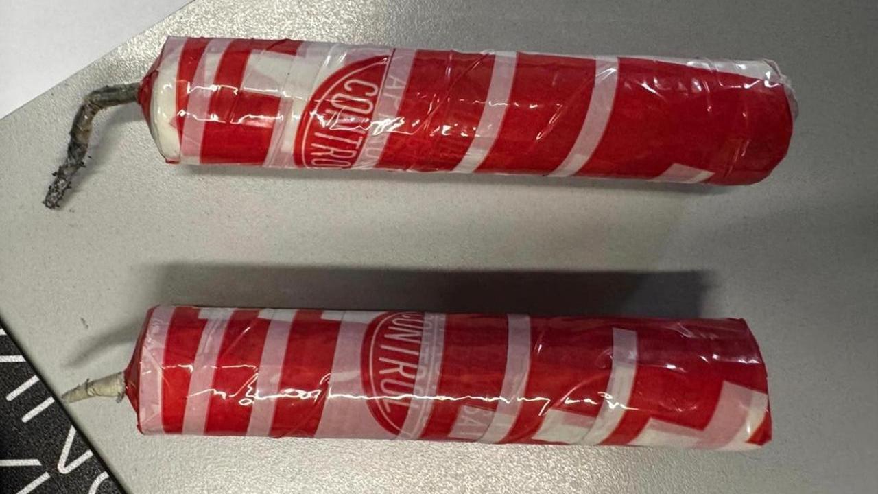 I due ordigni artigianali sequestrati dai carabinieri