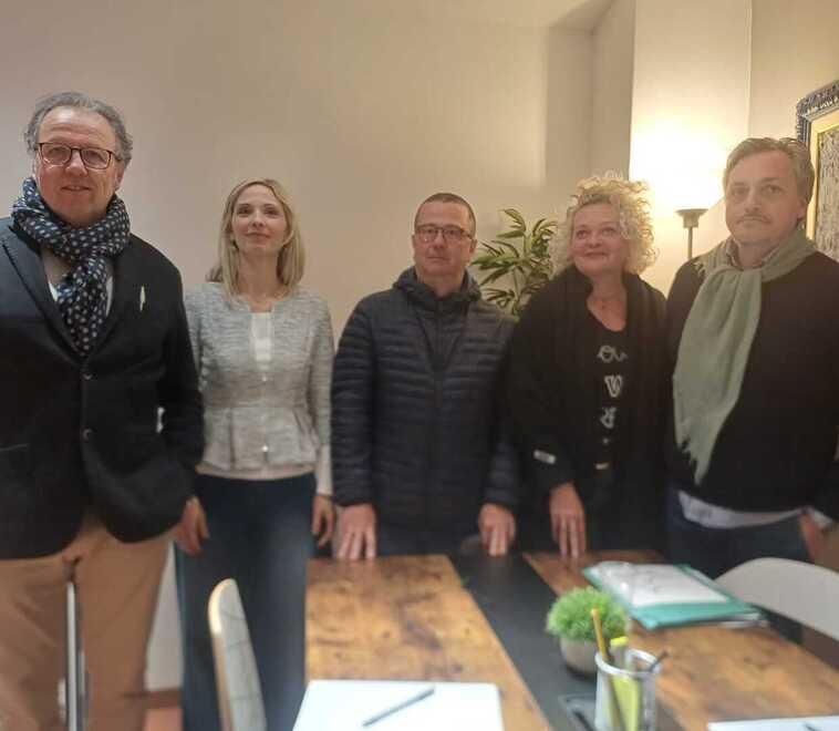 
	In foto da sinistra:&nbsp;Fabrizio&nbsp;Sonnoli, Eva Drammis, Nicola&nbsp;Del Ministro, Lucia Guidi e Andrea Bini

