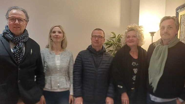 In foto da sinistra: Fabrizio Sonnoli, Eva Drammis, Nicola Del Ministro, Lucia Guidi e Andrea Bini