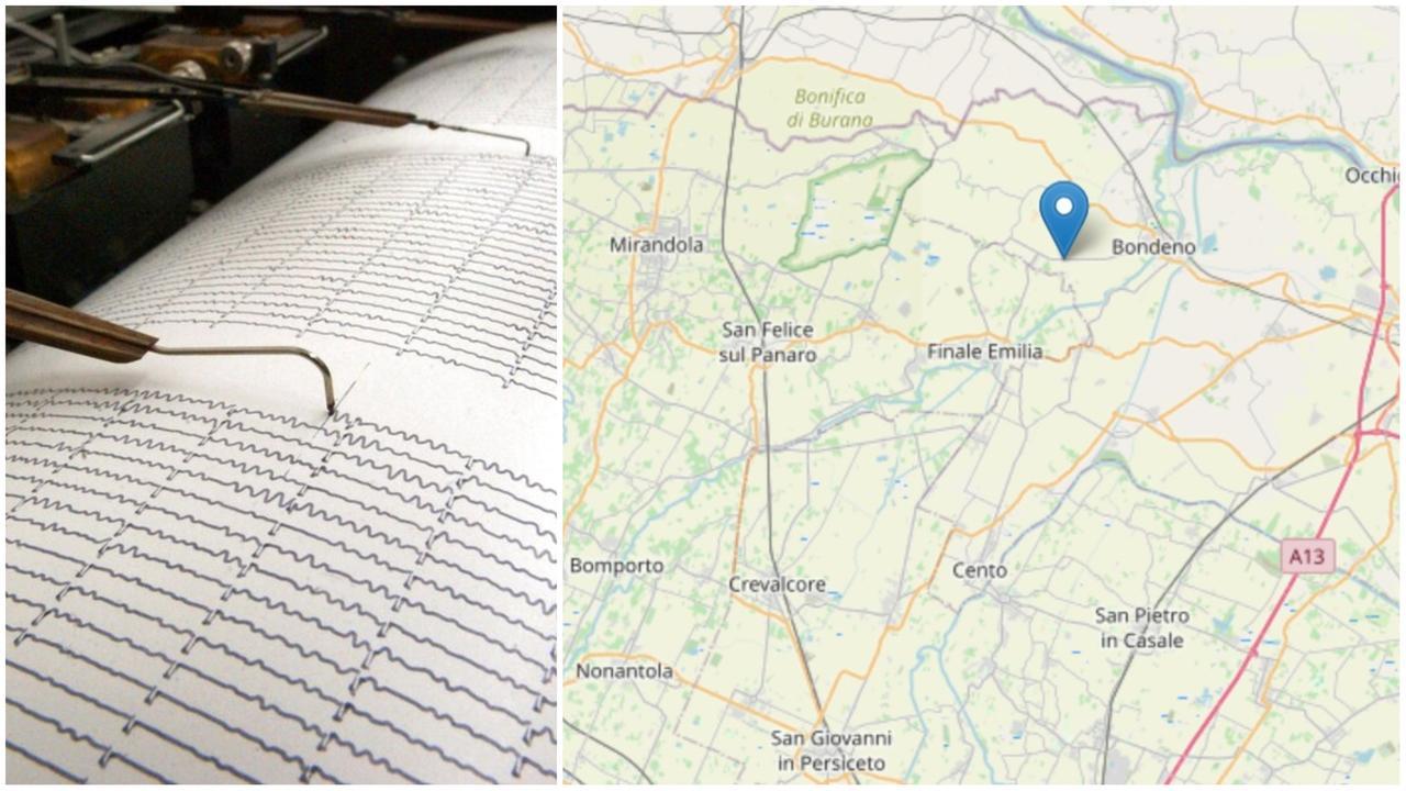 La scossa di terremoto è stata registrata tra le province di Modena e Ferrara