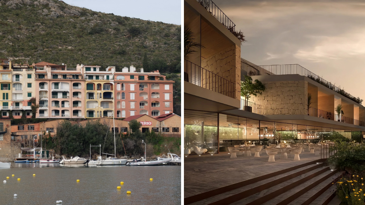 A sinistra l'ex Cirio, a destra il progetto del nuovo hotel