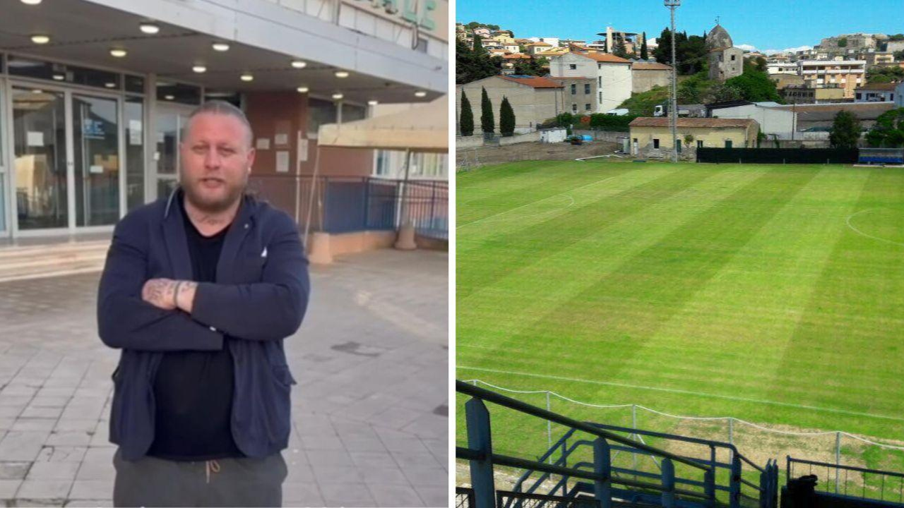 
	Il tecnico del Ponsacco Francesco Dad&agrave; e il campo dell'Audace Isola d'Elba

